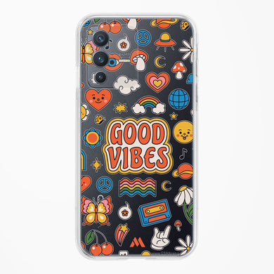 Stickered Good Vibes Crystal Clear Transparent Case-(Vivo)