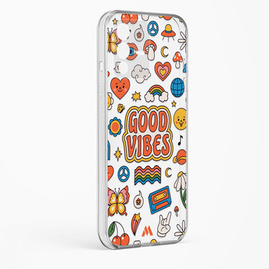 Stickered Good Vibes Crystal Clear Transparent Case-(Vivo)