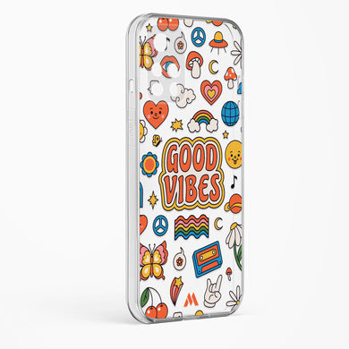 Stickered Good Vibes Crystal Clear Transparent Case-(Xiaomi)