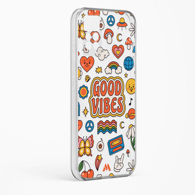 Stickered Good Vibes Crystal Clear Transparent Case-(Xiaomi)