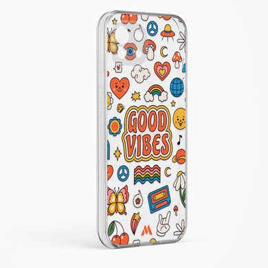 Stickered Good Vibes Crystal Clear Transparent Case-(Xiaomi)