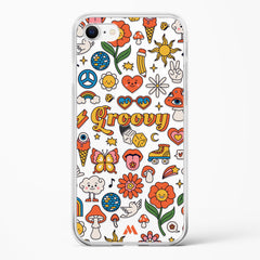 Stickered Grooviness Crystal Clear Transparent Case (Apple)