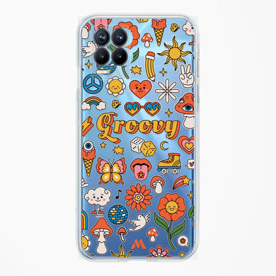 Stickered Grooviness Crystal Clear Transparent Case (Realme)