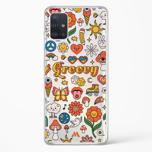 Stickered Grooviness Crystal Clear Transparent Case-(Samsung)