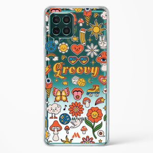 Stickered Grooviness Crystal Clear Transparent Case-(Samsung)