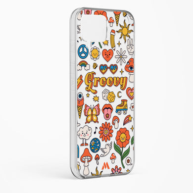Stickered Grooviness Crystal Clear Transparent Case-(Samsung)