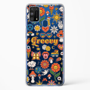 Stickered Grooviness Crystal Clear Transparent Case-(Samsung)