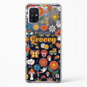 Stickered Grooviness Crystal Clear Transparent Case-(Samsung)