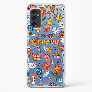 Stickered Grooviness Crystal Clear Transparent Case-(Samsung)