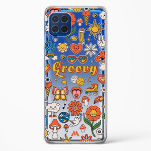 Stickered Grooviness Crystal Clear Transparent Case-(Samsung)