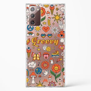 Stickered Grooviness Crystal Clear Transparent Case-(Samsung)
