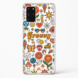 Stickered Grooviness Crystal Clear Transparent Case-(Samsung)