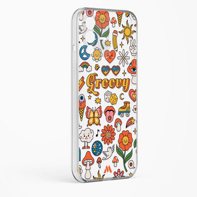 Stickered Grooviness Crystal Clear Transparent Case-(Vivo)