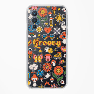 Stickered Grooviness Crystal Clear Transparent Case-(Vivo)