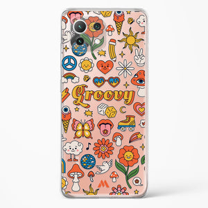 Stickered Grooviness Crystal Clear Transparent Case-(Xiaomi)
