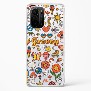 Stickered Grooviness Crystal Clear Transparent Case-(Xiaomi)