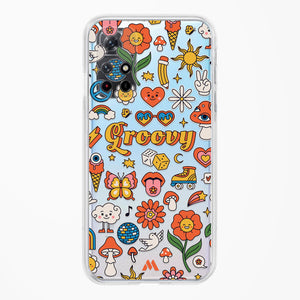 Stickered Grooviness Crystal Clear Transparent Case-(Xiaomi)