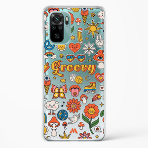 Stickered Grooviness Crystal Clear Transparent Case-(Xiaomi)