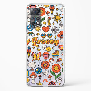 Stickered Grooviness Crystal Clear Transparent Case-(Xiaomi)
