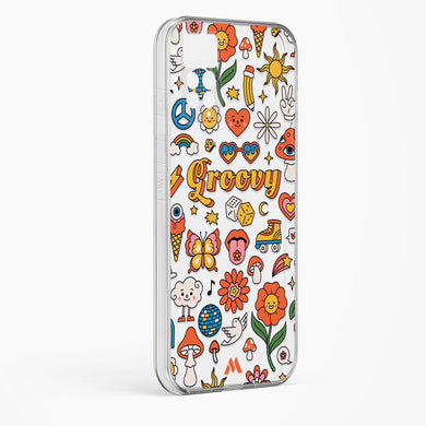 Stickered Grooviness Crystal Clear Transparent Case-(Xiaomi)