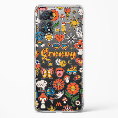 Stickered Grooviness Crystal Clear Transparent Case-(Xiaomi)