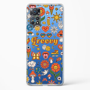 Stickered Grooviness Crystal Clear Transparent Case-(Xiaomi)