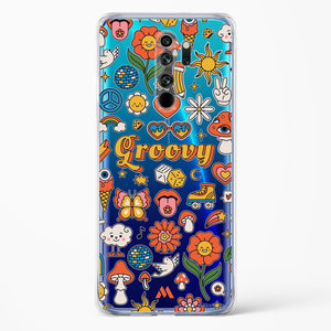 Stickered Grooviness Crystal Clear Transparent Case-(Xiaomi)