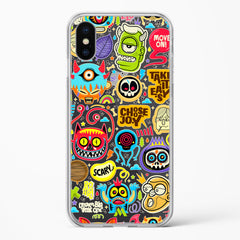 Stickered Monsters Crystal Clear Transparent Case (Apple)