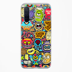 Stickered Monsters Crystal Clear Transparent Case (OnePlus)