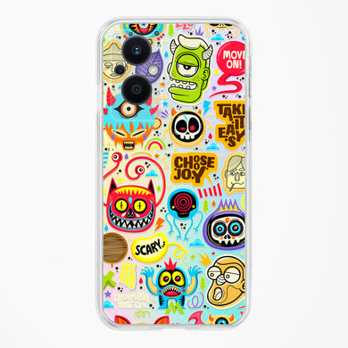 Stickered Monsters Crystal Clear Transparent Case (Oppo)