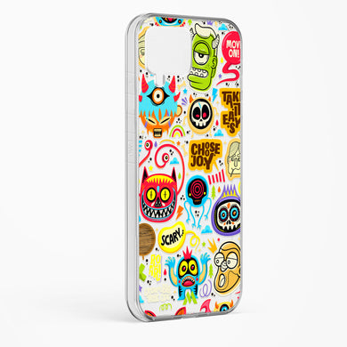 Stickered Monsters Crystal Clear Transparent Case-(Samsung)