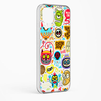 Stickered Monsters Crystal Clear Transparent Case-(Samsung)