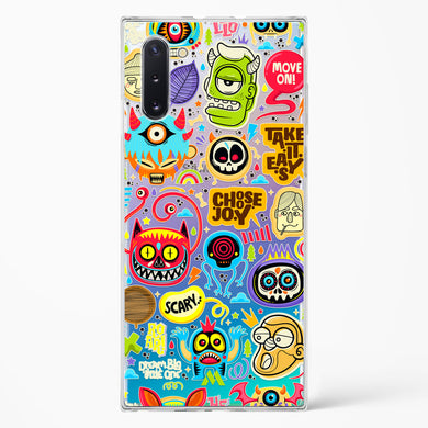 Stickered Monsters Crystal Clear Transparent Case-(Samsung)
