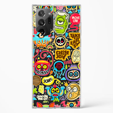Stickered Monsters Crystal Clear Transparent Case-(Samsung)