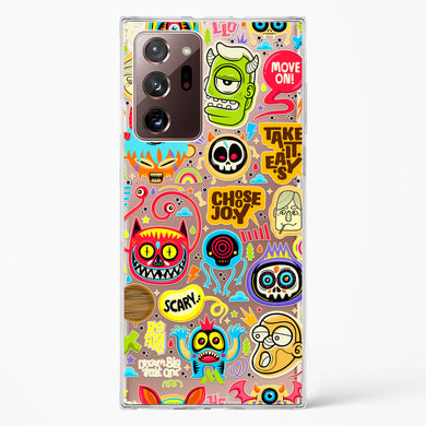 Stickered Monsters Crystal Clear Transparent Case-(Samsung)