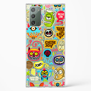 Stickered Monsters Crystal Clear Transparent Case-(Samsung)