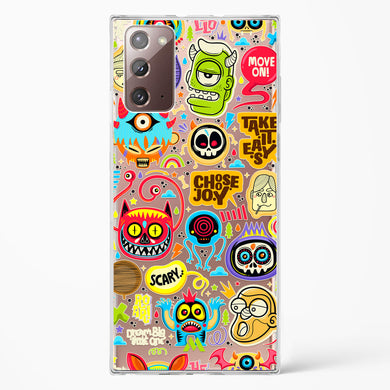 Stickered Monsters Crystal Clear Transparent Case-(Samsung)