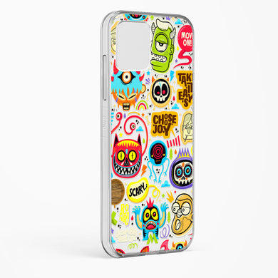 Stickered Monsters Crystal Clear Transparent Case-(Samsung)