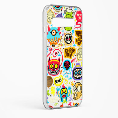 Stickered Monsters Crystal Clear Transparent Case-(Samsung)