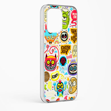 Stickered Monsters Crystal Clear Transparent Case-(Samsung)