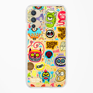 Stickered Monsters Crystal Clear Transparent Case-(Vivo)