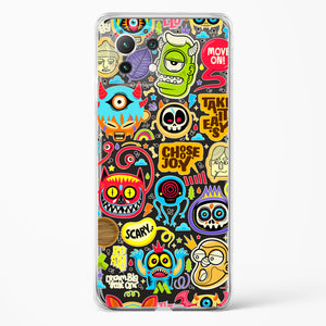 Stickered Monsters Crystal Clear Transparent Case-(Xiaomi)
