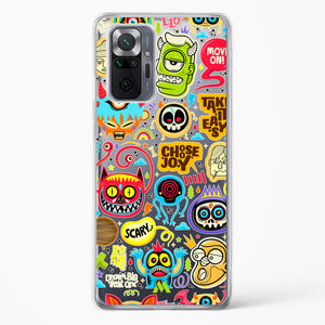 Stickered Monsters Crystal Clear Transparent Case-(Xiaomi)