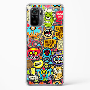Stickered Monsters Crystal Clear Transparent Case-(Xiaomi)
