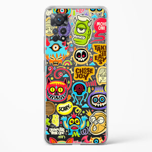 Stickered Monsters Crystal Clear Transparent Case-(Xiaomi)