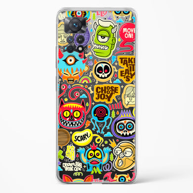 Stickered Monsters Crystal Clear Transparent Case-(Xiaomi)