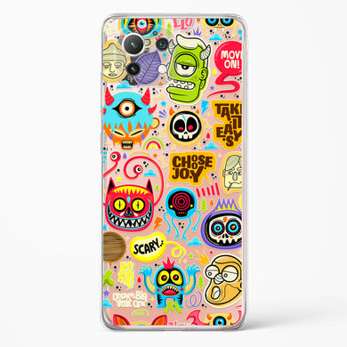 Stickered Monsters Crystal Clear Transparent Case-(Xiaomi)