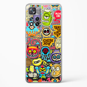 Stickered Monsters Crystal Clear Transparent Case-(Xiaomi)
