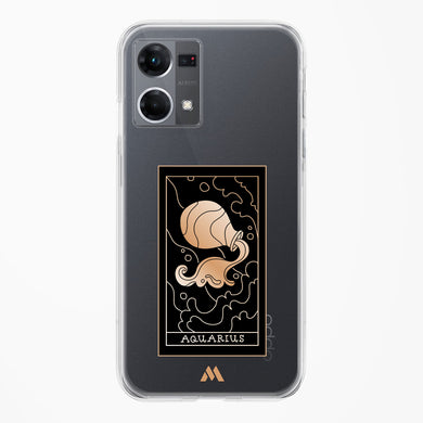 Tarot Card Zodiac Aquarius Crystal Clear Transparent Case-(Oppo)