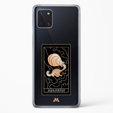 Tarot Card Zodiac Aquarius Crystal Clear Transparent Case-(Samsung)